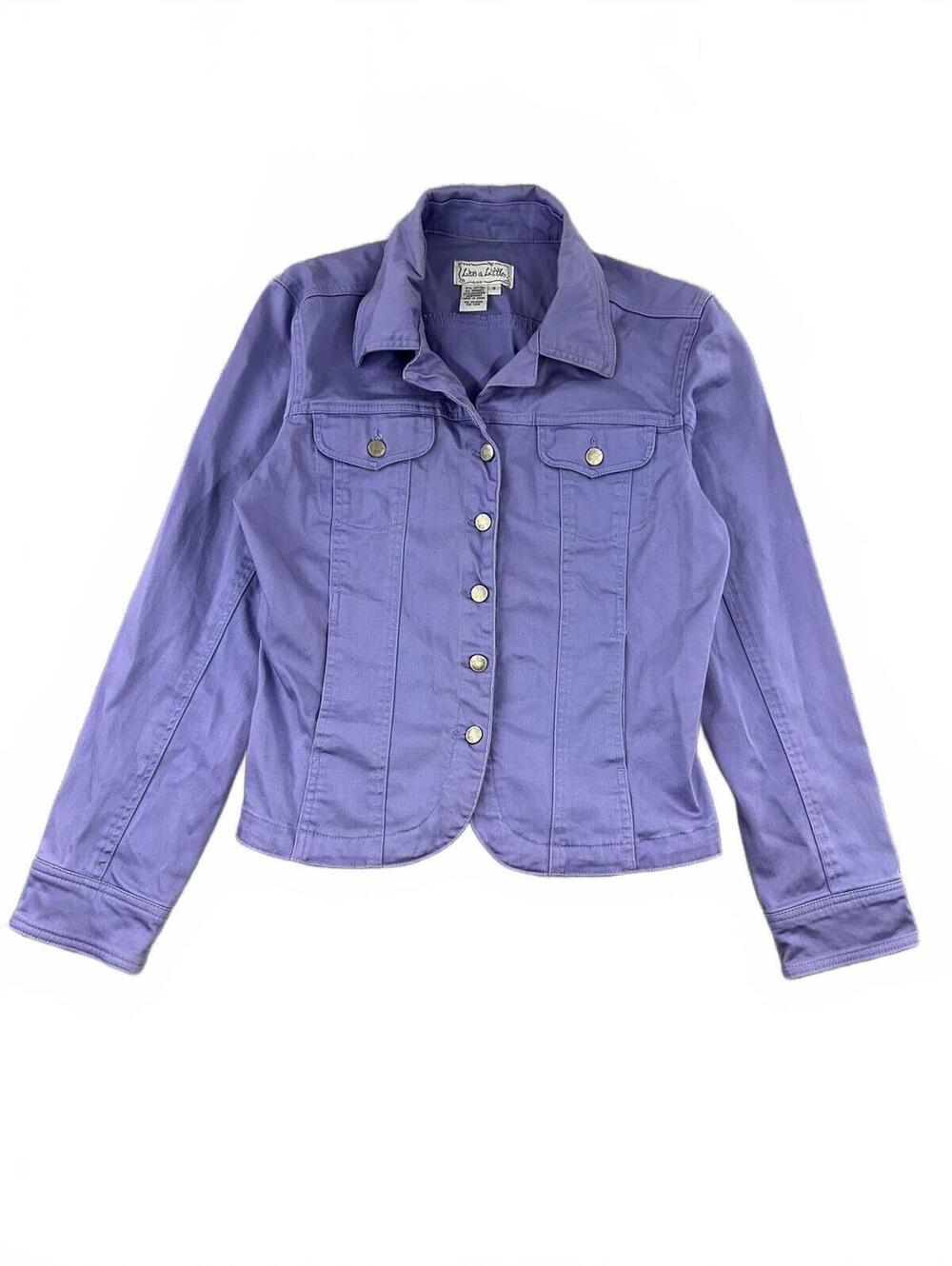 Live a Little Purple Fitted Button Front Jacket Y2K Fairycore Vintage Inspired - Picture 2 of 8